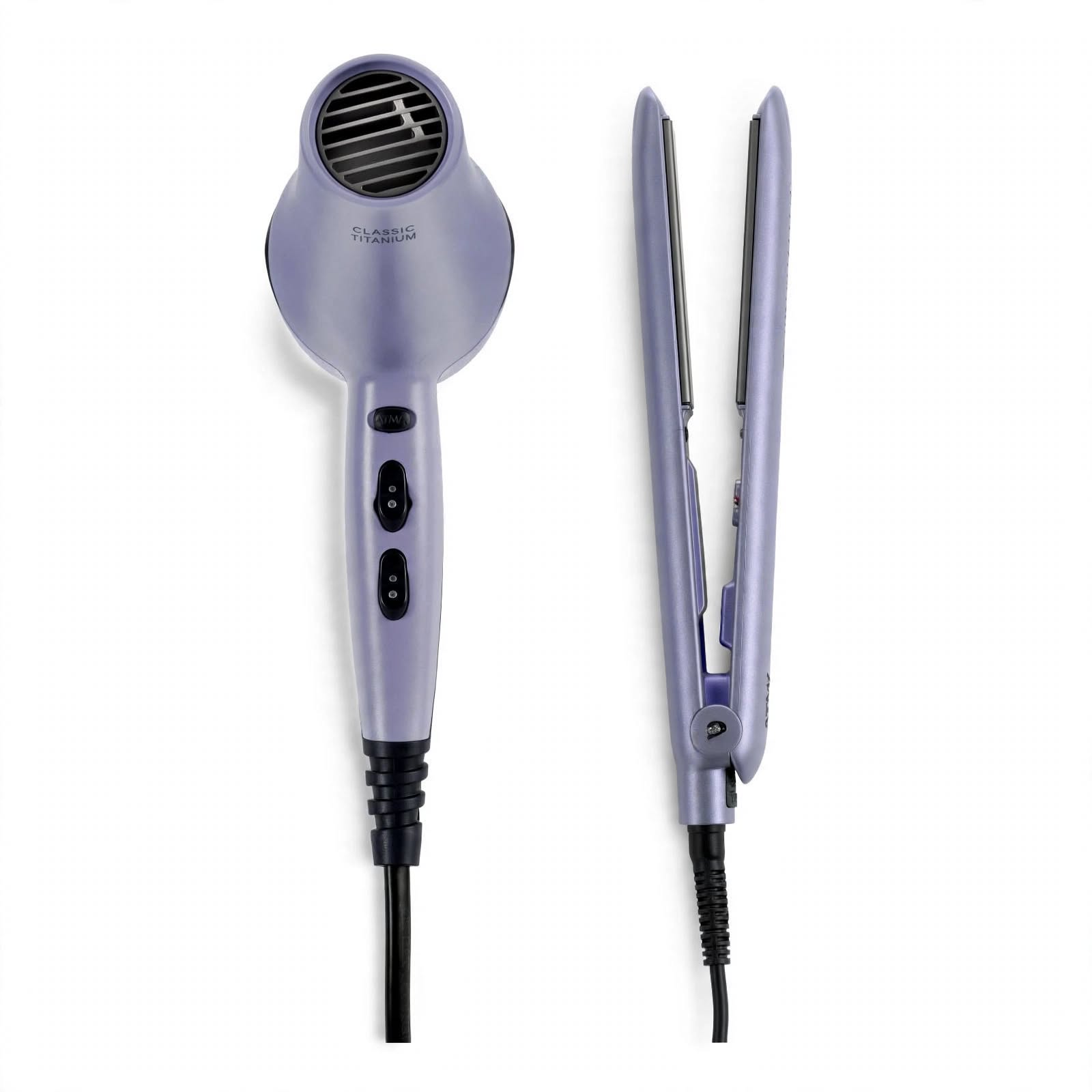 Set Secador de pelo 1800 W + Planchita de pelo titanio 230 °C